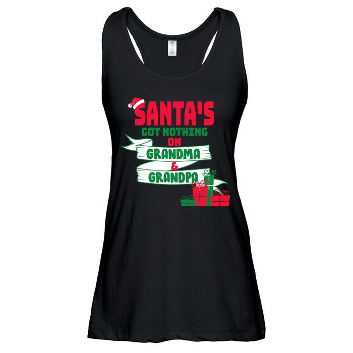 Santa's Got Nothing On Grandma And Grandpa Christmas Ladies Essential Flowy Tank