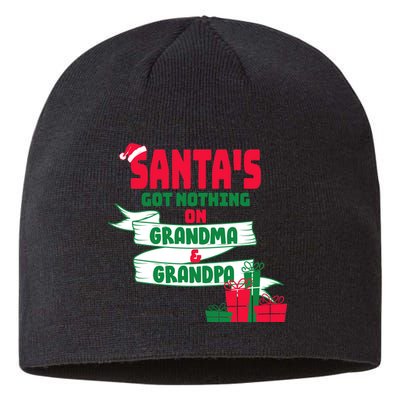 Santa's Got Nothing On Grandma And Grandpa Christmas Sustainable Beanie