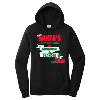 Santa's Got Nothing On Grandma And Grandpa Christmas Women's Pullover Hoodie