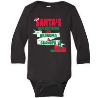 Santa's Got Nothing On Grandma And Grandpa Christmas Baby Long Sleeve Bodysuit