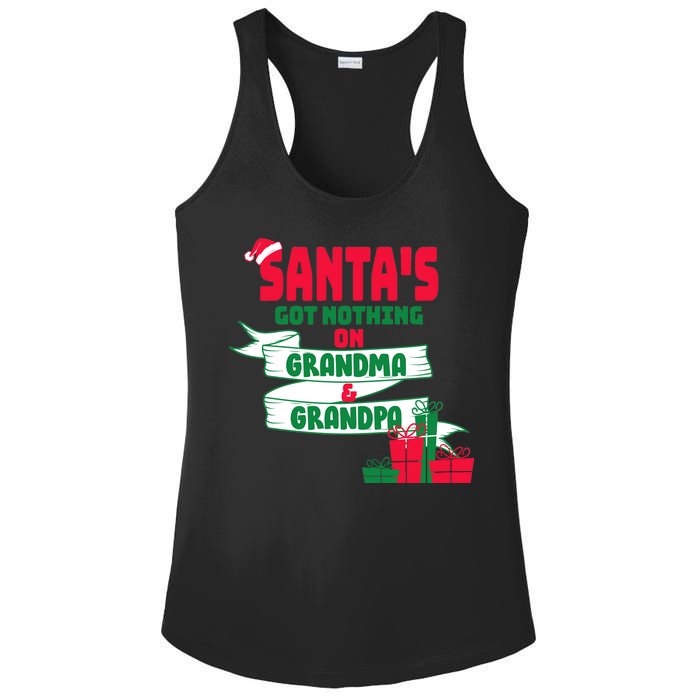 Santa's Got Nothing On Grandma And Grandpa Christmas Ladies PosiCharge Competitor Racerback Tank