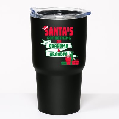 Santa's Got Nothing On Grandma And Grandpa Christmas Tumbler