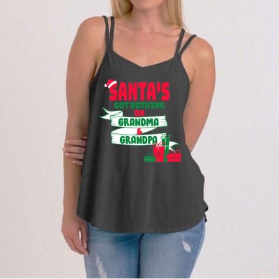 Santa's Got Nothing On Grandma And Grandpa Christmas Women's Strappy Tank