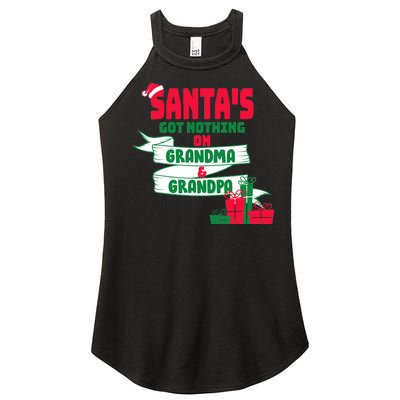 Santa's Got Nothing On Grandma And Grandpa Christmas Women's Perfect Tri Rocker Tank