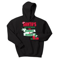 Santa's Got Nothing On Grandma And Grandpa Christmas Kids Hoodie