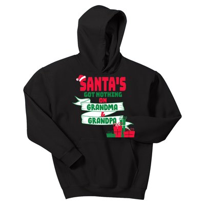 Santa's Got Nothing On Grandma And Grandpa Christmas Kids Hoodie