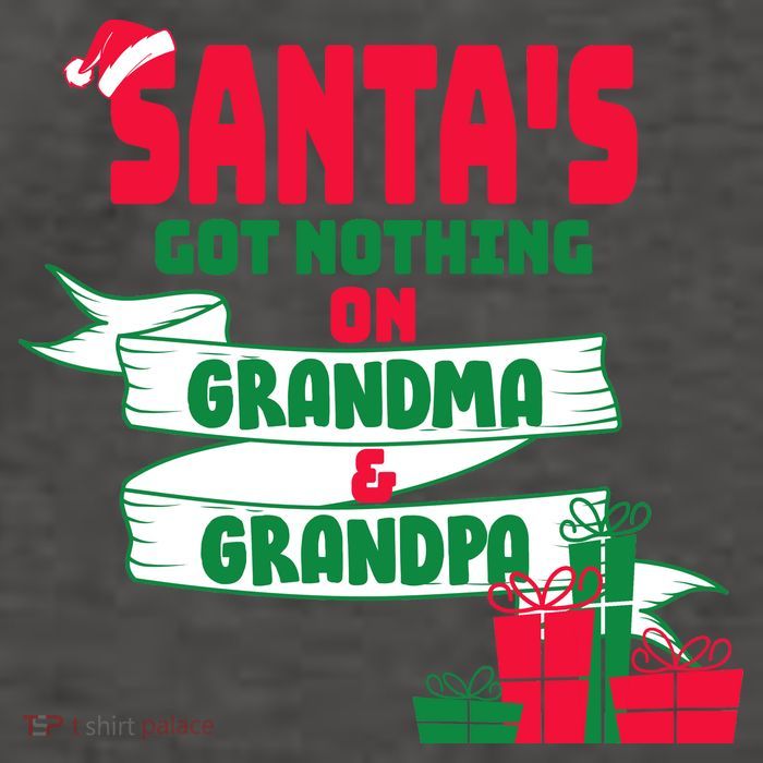 Santa's Got Nothing On Grandma And Grandpa Christmas Vector Backpack