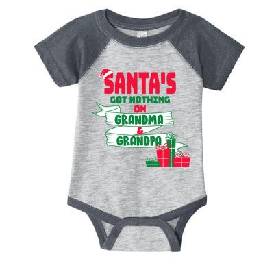 Santa's Got Nothing On Grandma And Grandpa Christmas Infant Baby Jersey Bodysuit