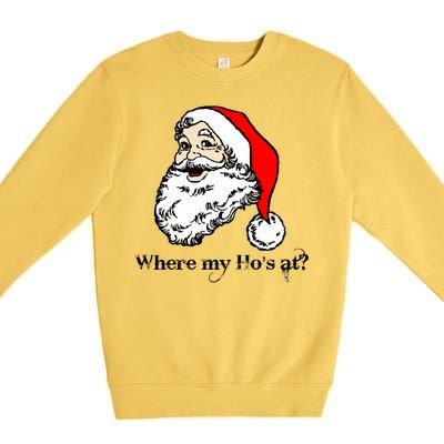 Santa's Ho Funny Christmas Premium Crewneck Sweatshirt