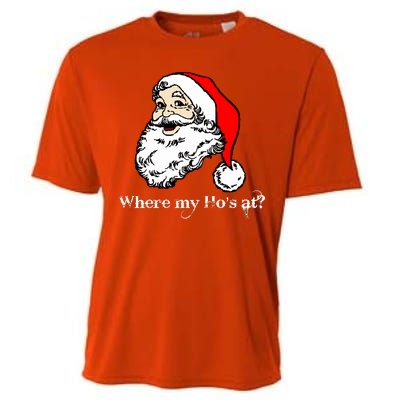 Santa's Ho Funny Christmas Cooling Performance Crew T-Shirt