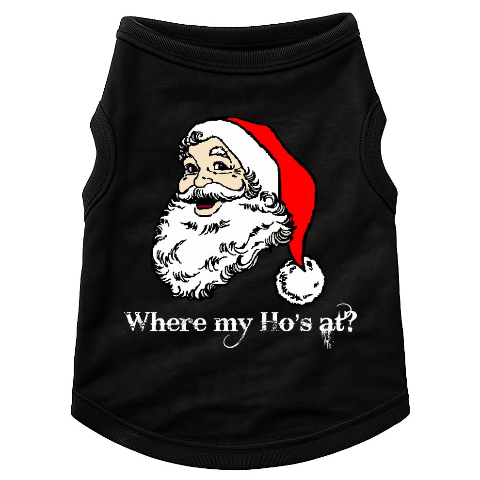 Santa's Ho Funny Christmas Doggie Tank