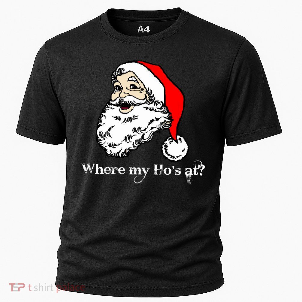 Santa's Ho Funny Christmas Cooling Performance Crew T-Shirt