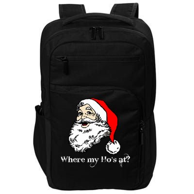 Santa's Ho Funny Christmas Impact Tech Backpack