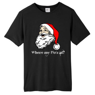 Santa's Ho Funny Christmas Tall Fusion ChromaSoft Performance T-Shirt