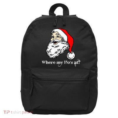 Santa's Ho Funny Christmas 16 in Basic Backpack