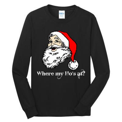 Santa's Ho Funny Christmas Tall Long Sleeve T-Shirt