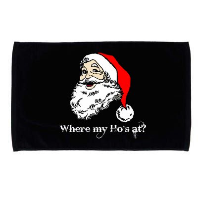 Santa's Ho Funny Christmas Microfiber Hand Towel