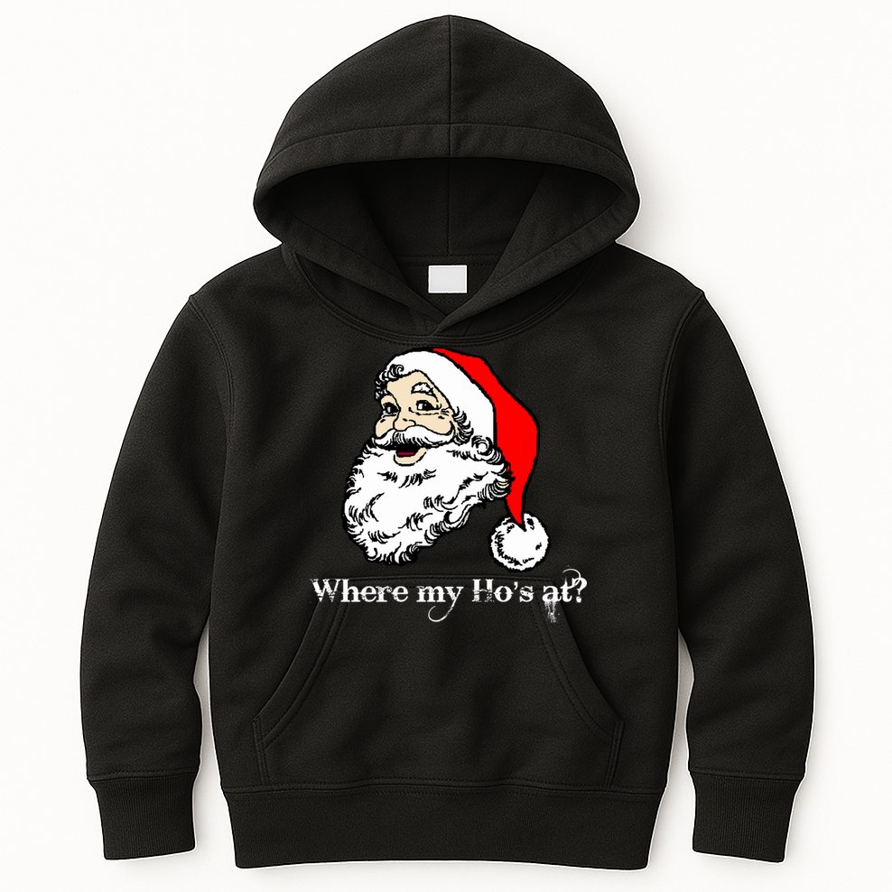 Santa's Ho Funny Christmas Kids Hoodie