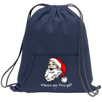 Santa's Ho Funny Christmas Sweatshirt Cinch Pack Bag