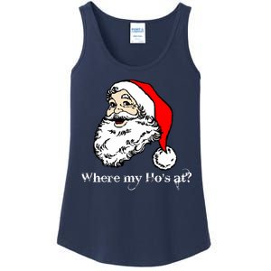 Santa's Ho Funny Christmas Ladies Essential Tank