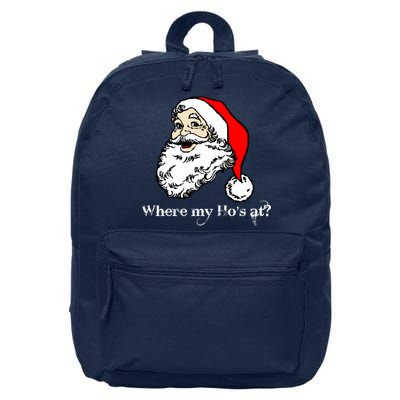 Santa's Ho Funny Christmas 16 in Basic Backpack