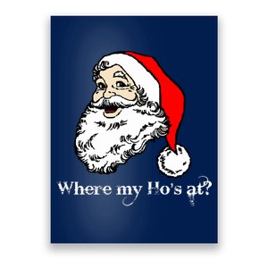 Santa's Ho Funny Christmas Poster