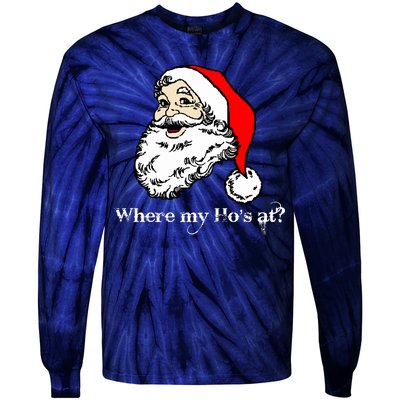 Santa's Ho Funny Christmas Tie-Dye Long Sleeve Shirt