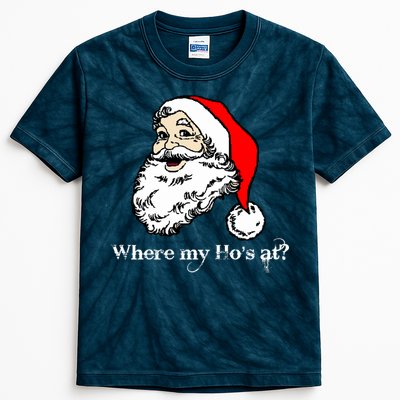 Santa's Ho Funny Christmas Kids Tie-Dye T-Shirt