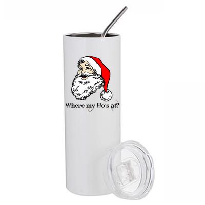 Santa's Ho Funny Christmas Stainless Steel Tumbler