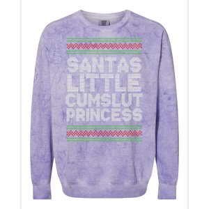 Santas Little Cumslut Princess Xmas Ugly Sweater Colorblast Crewneck Sweatshirt