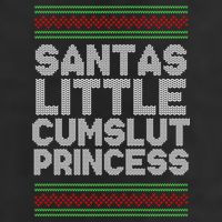 Santas Little Cumslut Princess Xmas Ugly Sweater Cool Comfort Performance Bucket Hat