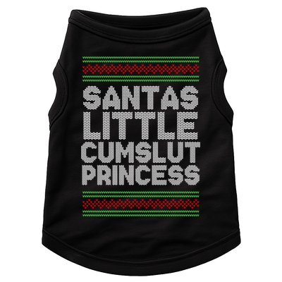 Santas Little Cumslut Princess Xmas Ugly Sweater Doggie Tank