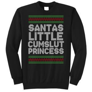 Santas Little Cumslut Princess Xmas Ugly Sweater Sweatshirt