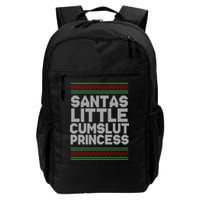 Santas Little Cumslut Princess Xmas Ugly Sweater Backpack