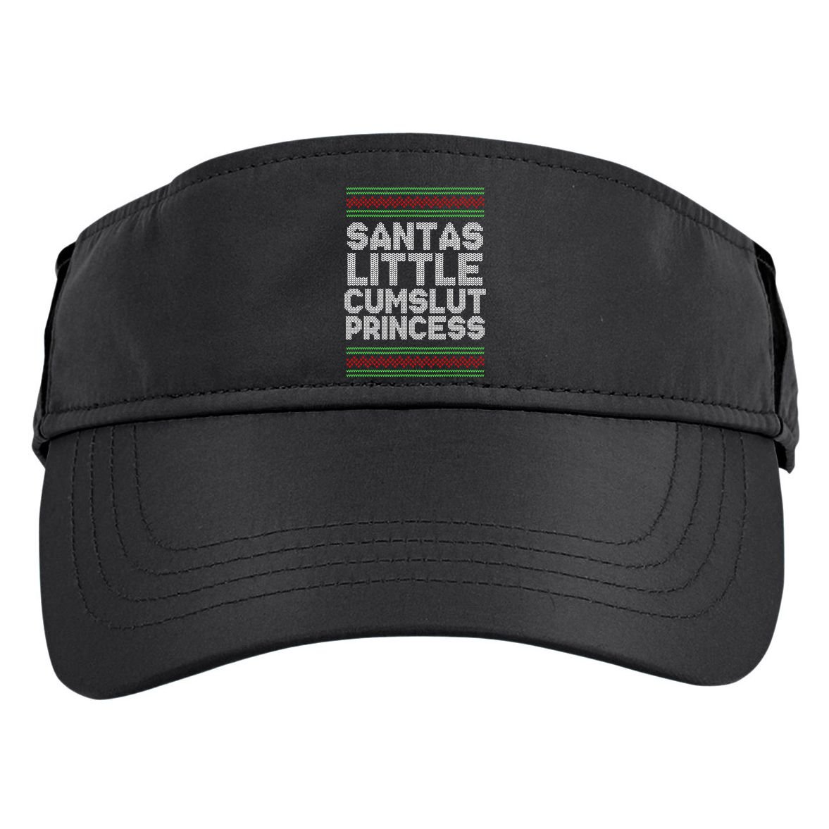 Santas Little Cumslut Princess Xmas Ugly Sweater Adult Drive Performance Visor