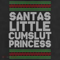 Santas Little Cumslut Princess Xmas Ugly Sweater 11oz C Handle Ceramic Mug