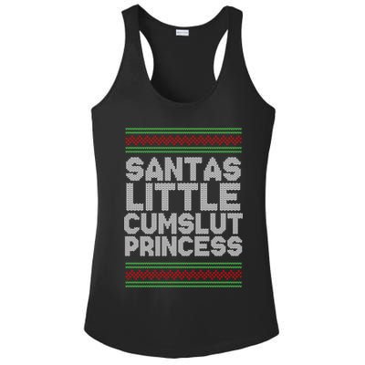 Santas Little Cumslut Princess Xmas Ugly Sweater Ladies PosiCharge Competitor Racerback Tank