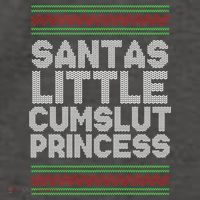 Santas Little Cumslut Princess Xmas Ugly Sweater Vector Backpack