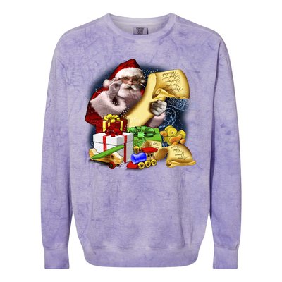 Santa's Making a List Colorblast Crewneck Sweatshirt