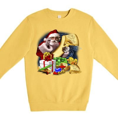 Santa's Making a List Premium Crewneck Sweatshirt