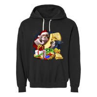 Santa's Making a List Garment-Dyed Fleece Hoodie