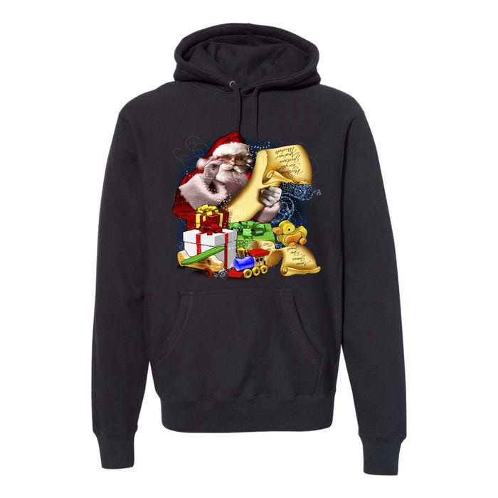 Santa's Making a List Premium Hoodie