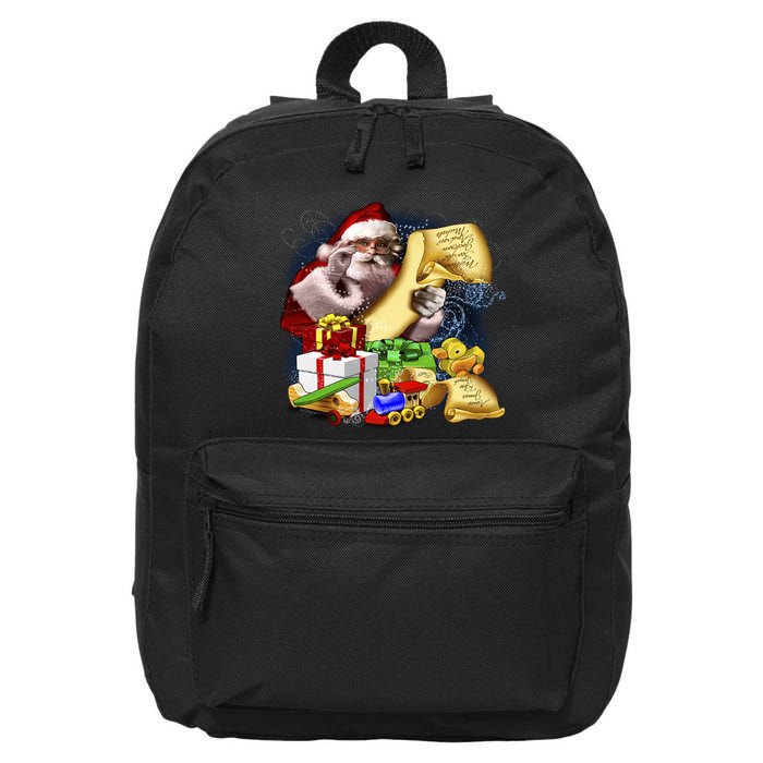 Santa's Making a List 16 in Basic Backpack
