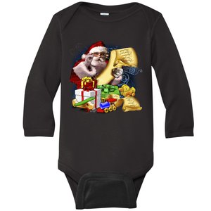 Santa's Making a List Baby Long Sleeve Bodysuit