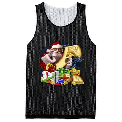 Santa's Making a List Mesh Reversible Basketball Jersey Tank