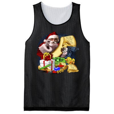 Santa's Making a List Mesh Reversible Basketball Jersey Tank