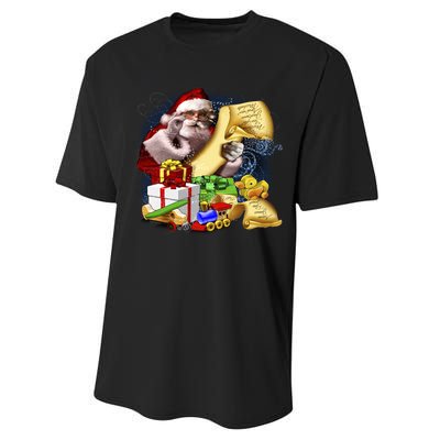 Santa's Making a List Performance Sprint T-Shirt