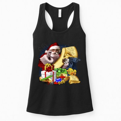 Santa's Making a List Womens Tank Top