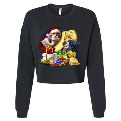 Santa's Making a List Cropped Pullover Crew