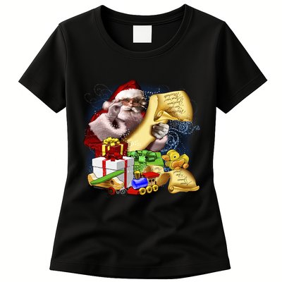 Santa's Making a List Womens T-Shirt